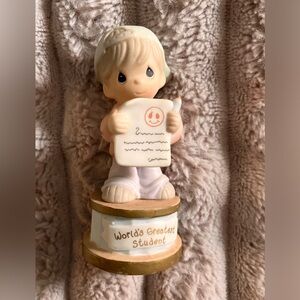 Precious moments world’s greatest student. Gently loved